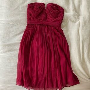 Burgundy strapless dress from J Crew in size 2P